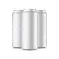 Three aluminium cans mockups isolated Royalty Free Stock Photo